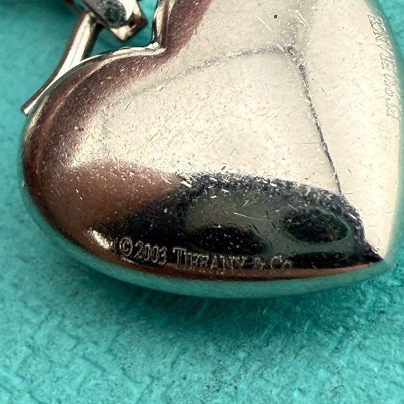 Vtg. Tiffany & Co. Platinum Diamond Pave Heart Twist Chain Tennis Necklace 17" - Picture 7 of 9